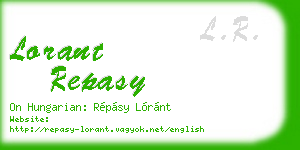 lorant repasy business card